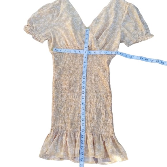 Lumiere boho smocked gold dress sz M NEW - Picture 9 of 9